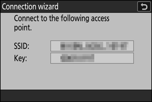 Z 8: SSID and encryption key for the direct connection.